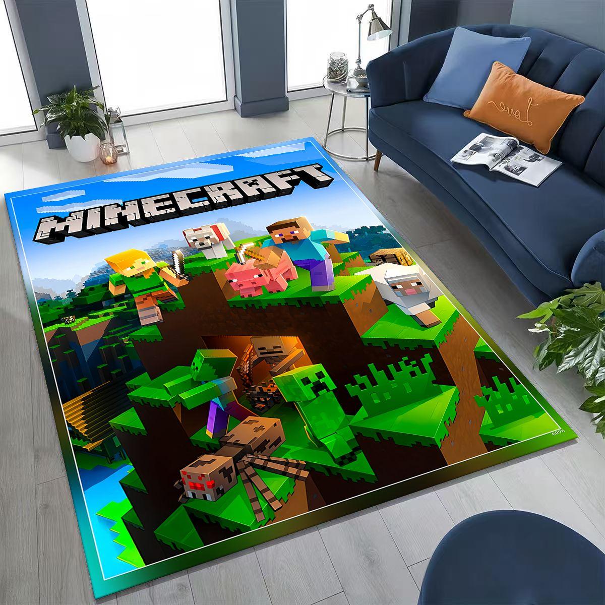 

Мультяшний S-Sandboxs 3D Ігровий Килим для Спальні Вітальні Дивана Домашній Доріжка Декор, Великий Дитячий Ігровий Нековзний Килимок для Підлоги Подарунок 200x160cm( 78x62in )