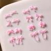 50 Piezas Lazo de Cinta Accesorios para Uñas 3D Flatback Resina Lazo Adornos para Uñas Diy Decoraciones para Uñas de Primavera