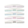 5Pcs Wooden Nail Files Bright Color Reusable Smooth Edge Clear Scale Multipurpose Trim Nails Lightweight Scale Ruler Half