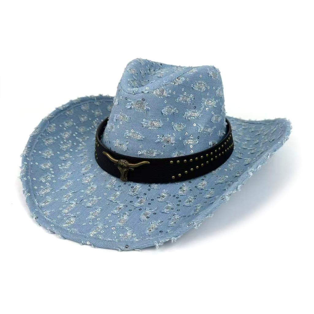 Wind Hole Western Cowboy Hat Farm Uv Shade Knight Hat Party Party Orgy Top Hat