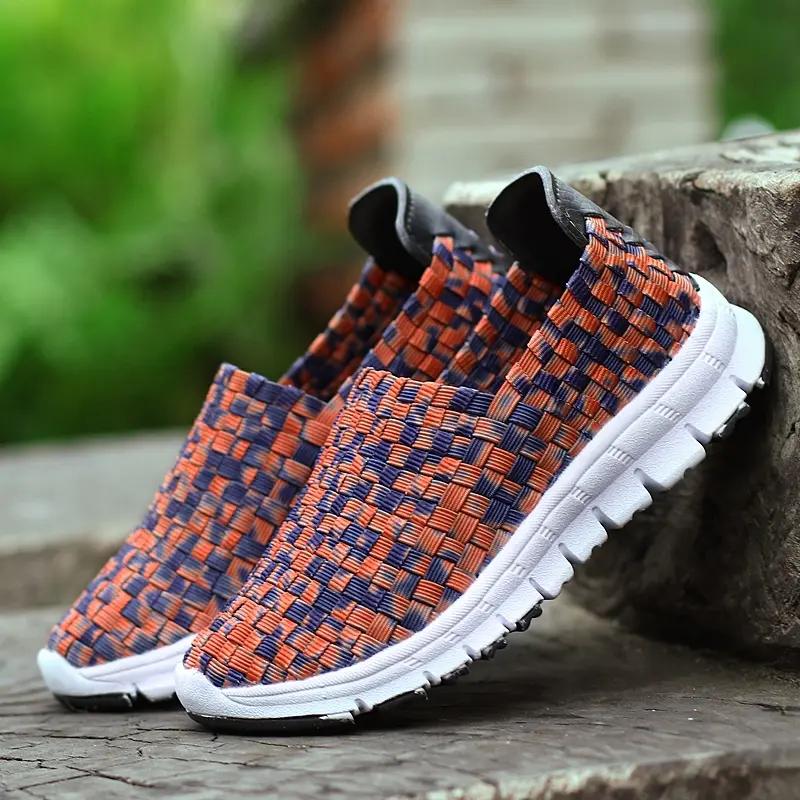 Scarpe Basse Estive Uomo Mocassini Slip-on Scarpe Casual Intrecciate Sneakers da Donna Scarpe Comode Multicolore Taglie Grandi 4344