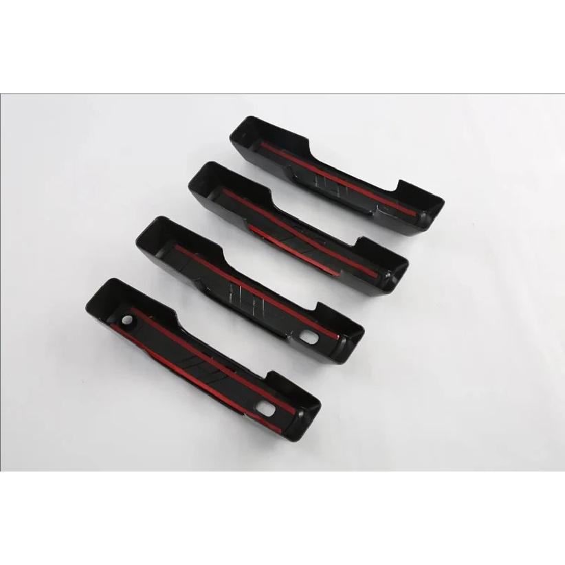 For Ford Bronco 2024 2025 Car Accessories Carbon fiber style Door Handle Cover With Smart Key Hole Catch Cap Trim Molding