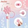 5PCS Straw Cover Cap Straw Toppers And Letter Charms For Stanley 30&40 Oz Tumbler With Handle Cup 10mm Straw Tumbler Accessories