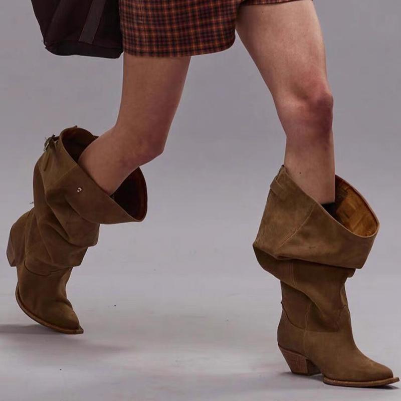 

Модные роскошные высокие сапоги женские остроносые туфли на высоком каблуке туфли в стиле вестерн модная обувь зимние дизайнерские туфли на высоком каблуке 40 коричневый