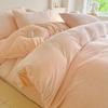 Milk Fleece Four-piece Set, Thickened Carved Fleece, Bed Sheet Quilt Cover, Bed Three-piece Set