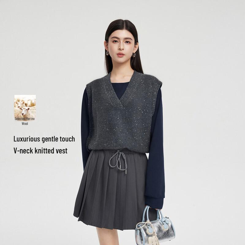 FivePlus Women's V-Neck Knit Sweater Vest