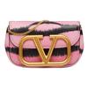 Tiger 1967 Logo Tiger Stripe Print Calfskin Chain Clutch Shoulder Bag Mini Women Bags XW2P0-W98VMH-517