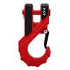 Winch Hook Thickened Alloy Steel Towing Hook for Trailer Off Road Vehicle Red Matte Sheath 20 Ton Load