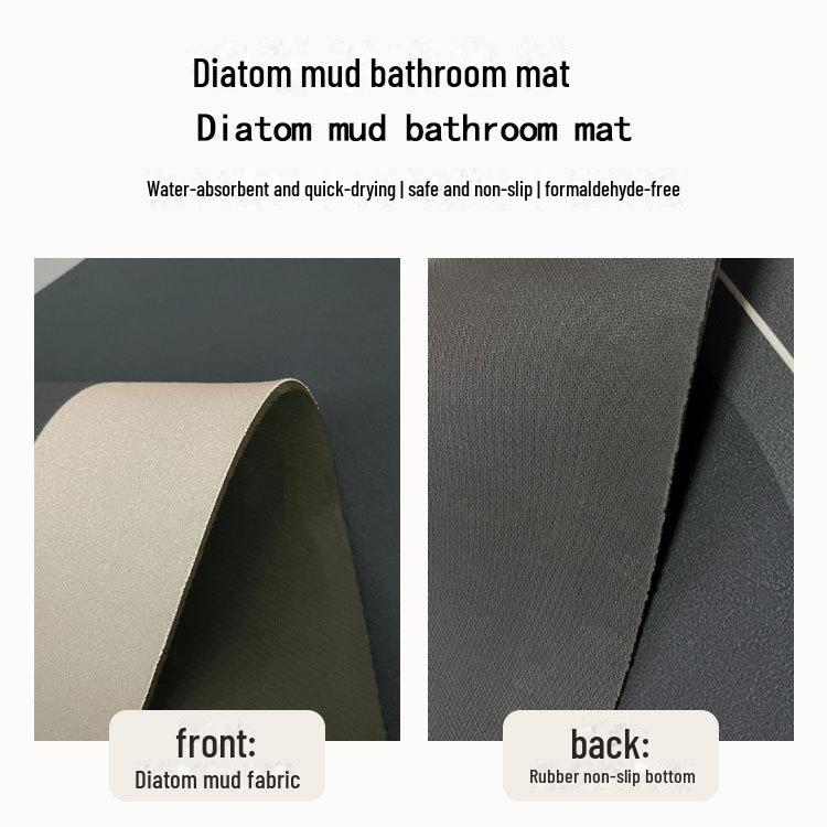 Diatom Mud Soft Bathroom Floor Mat - Anti-Slip, Water-Absorbing Foot Mat for Home, Toilet, and Bathroom Door.