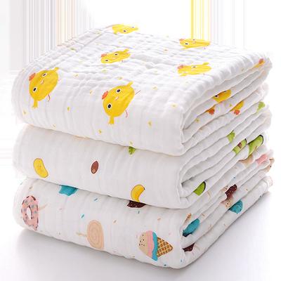 Baby Blanket Eye-catching Keep Body Dry Cotton Cartoon Printed Thin Newborn