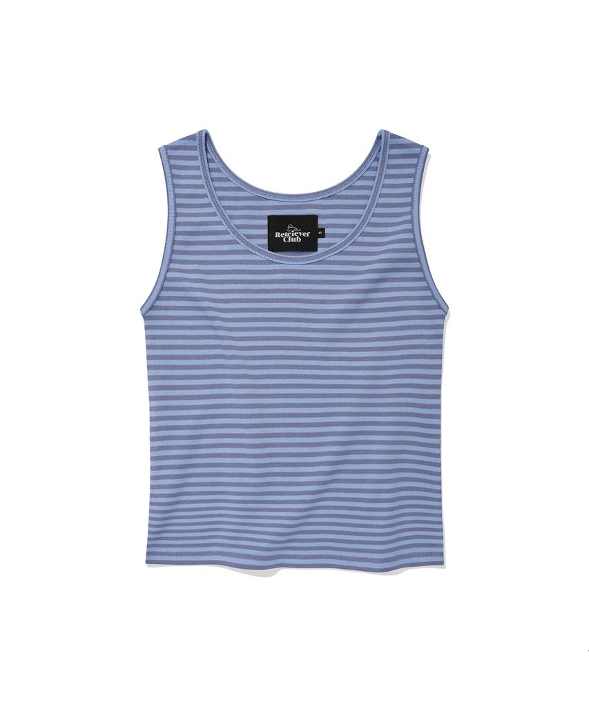 RETRIEVER CLUB Layered Stripe Crop Tee [Blue]