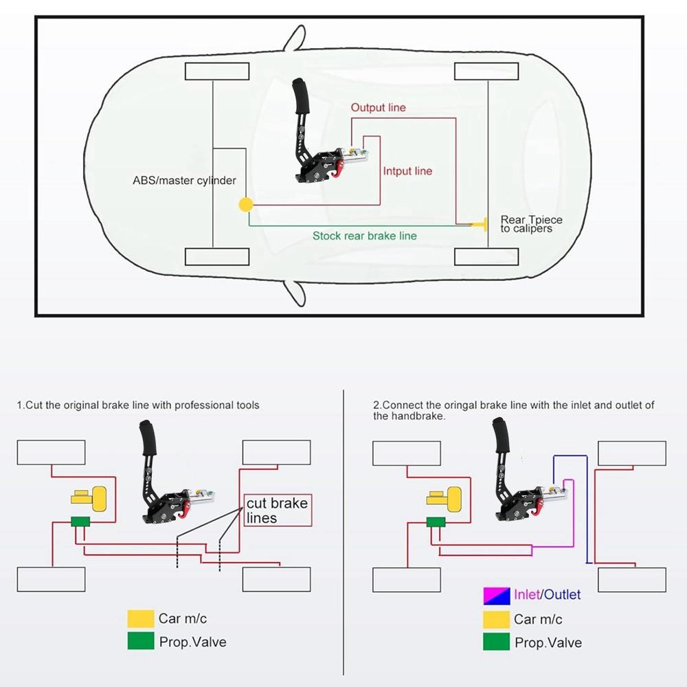 Universal Racing Hydraulic Handbrake Drift E-Brake Handle Parking Emergency Brake Gear Lever