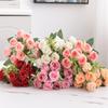 5pcs 10 Heads Rose Bouquet Artificial Flowers Western Rose Wedding Decoration 6 Colors Peonies Fake Flowers Artificial Flowers