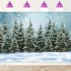 1Pcs Winter Forest Christmas Pine Tree Decoration Background Winter Backdrop For Photo Studio Photo Booth Party