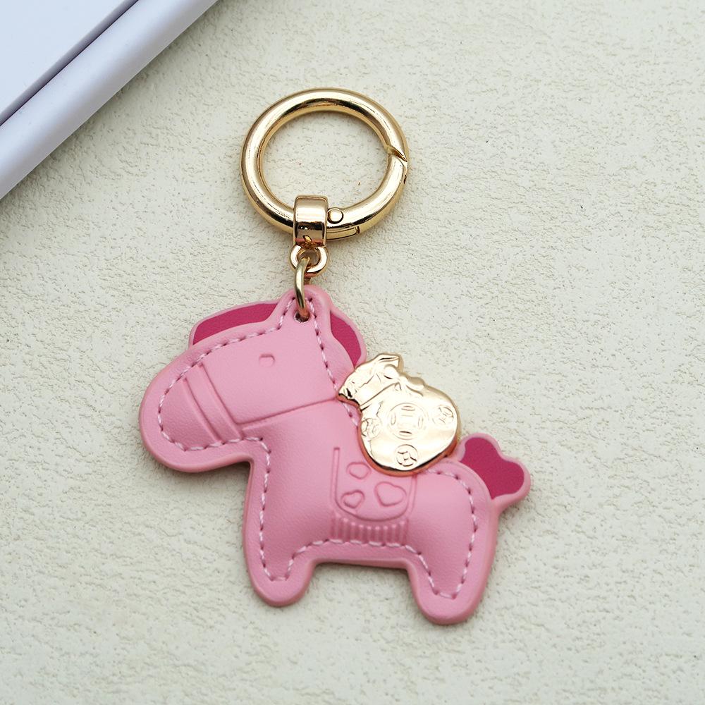 Instant Money Cartoon Pony Pendant Keychain for Couples