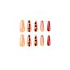 24 Teile/satz Schnelle Nägel Lange Rot Glitter Diamant Falsche Nials Aufkleber Tragbare Wasserdichte Maniküre Fertige Nägel