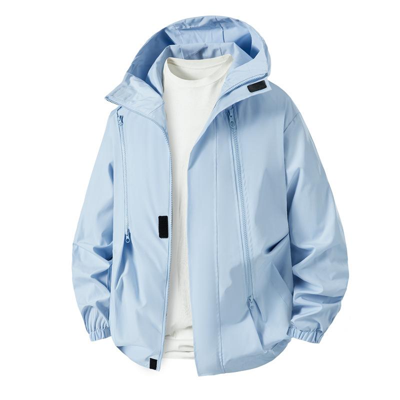 Men's New Jacket Casual and Fashionable Stand Collar Outdoor Sports Jacket Windproof Mountaineering Suit Spring and Autumn Outdoor