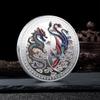 Drache und Phönix verheißungsvolle Gedenkmünze, Drachen- und Phönix-Beschichtung mit Gold und Silber, chinesische verheißungsvolle Kultur-Gedenkmedaille als Geschenk