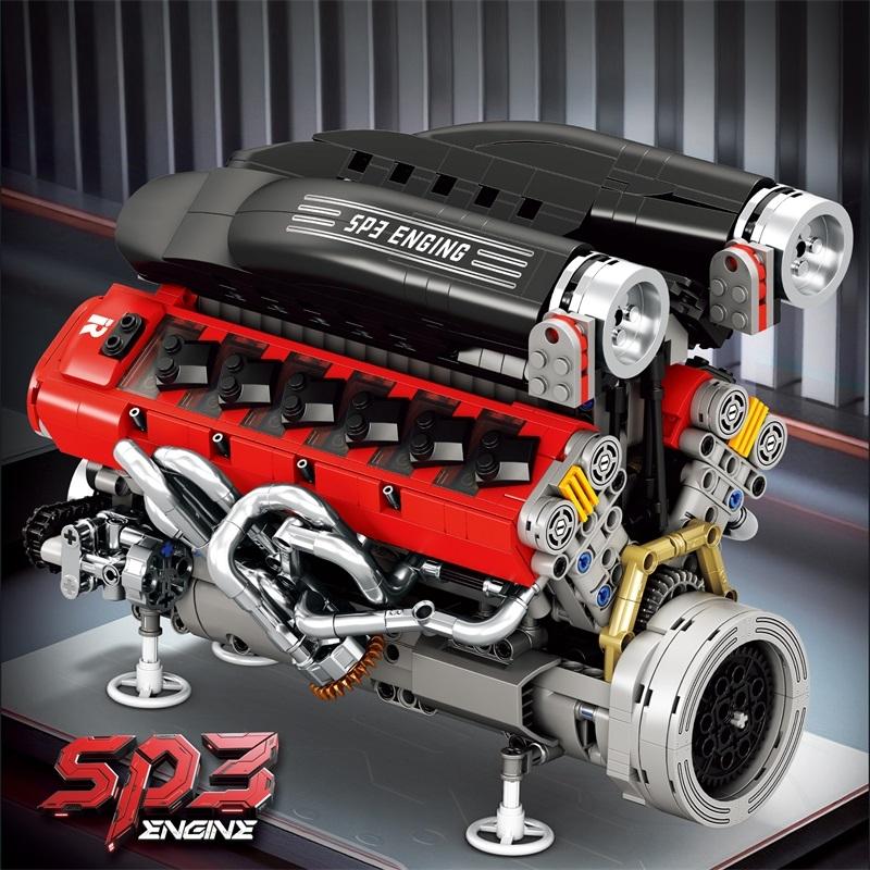 Brand new High-Quality Technical High-Quality V8 High-Quality Turbo High-Quality Engine High-Quality Building High-Quality Blocks Construction set