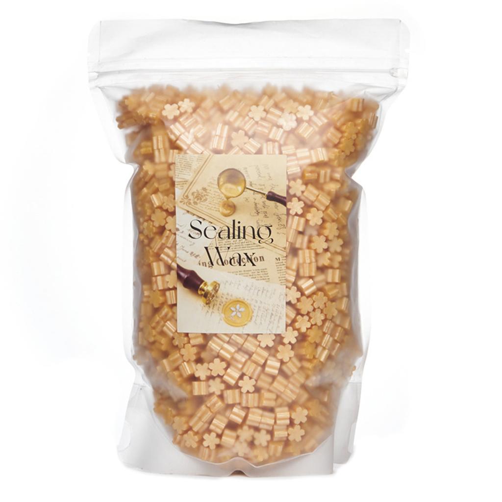 500g Flower Shaped Sealing Waxes for Wax Seal Stamp Colorful Waxes Seal Beads for Letter Envelope Christmas Card Package