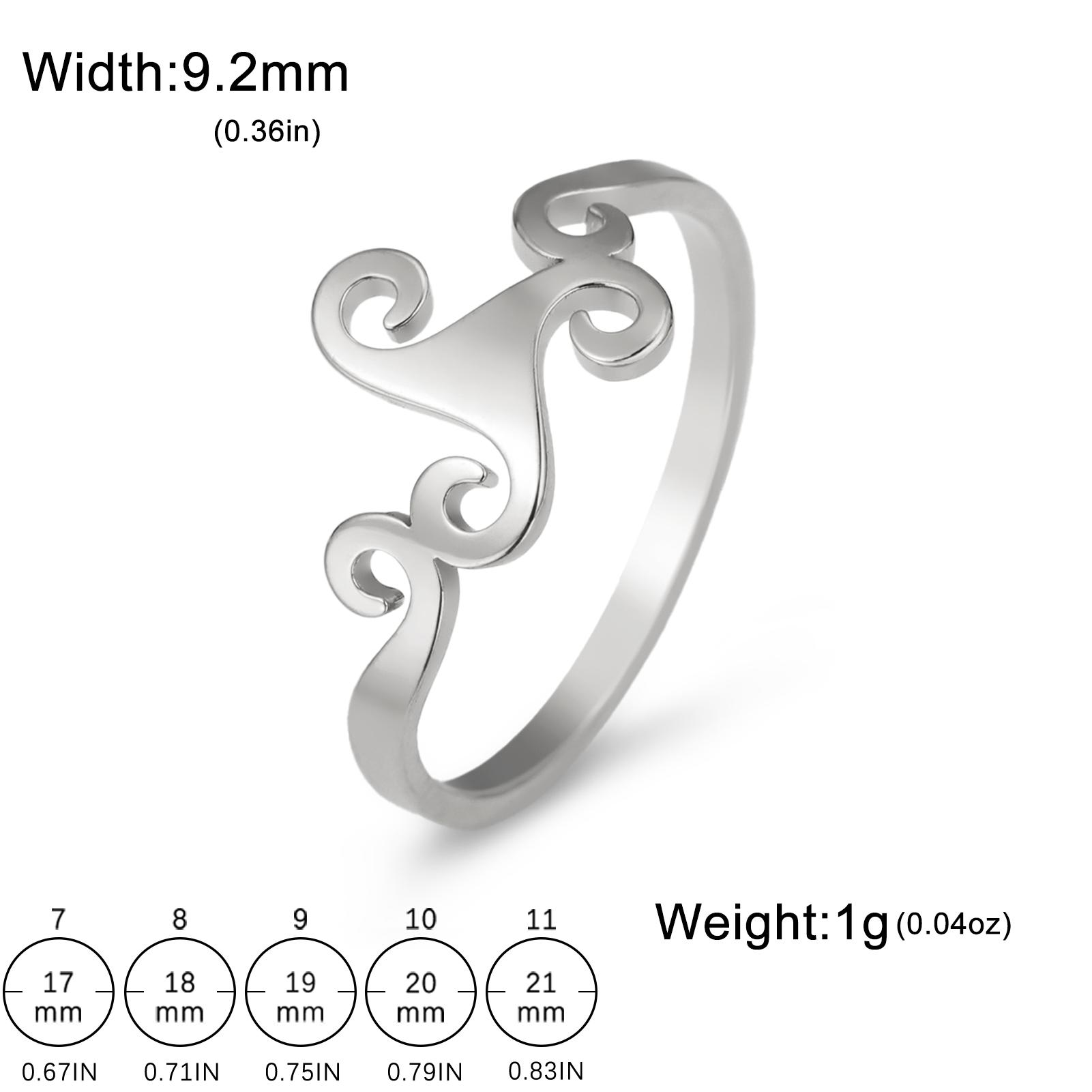 Vintage Triple Helix Triangle Symbol Ring Stainless Steel Celtic Triple Helix Ring Jewelry Anniversary Gift 8