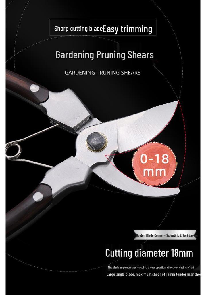 Stainless Steel Floral and Garden Pruning Shears for Thick Branches