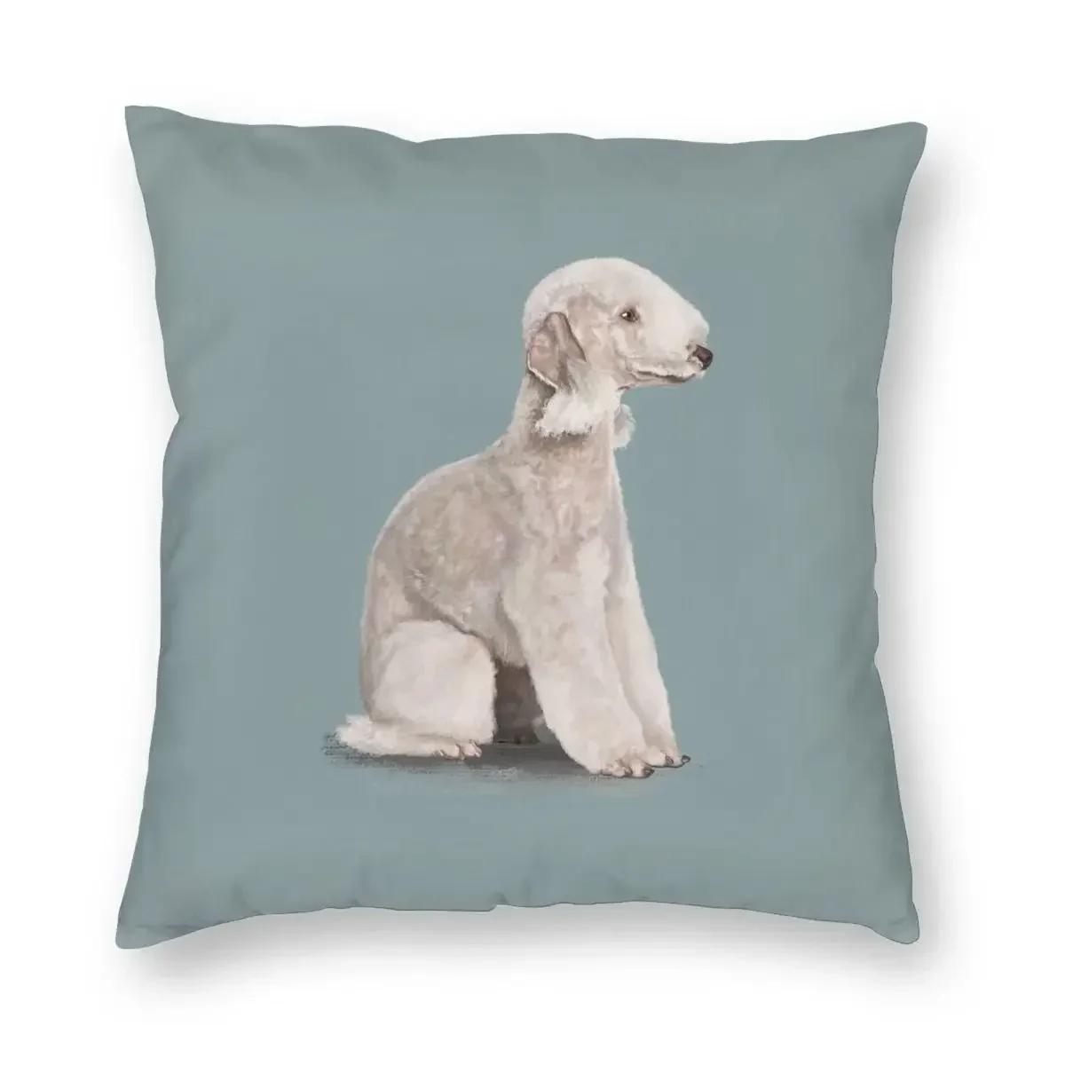 

Bedlington Terrier Square Cushion Cover Pillowcase Children Gift Cartoon Printing Sofa Pillowcase Home Cushion Cover 16x16Inch