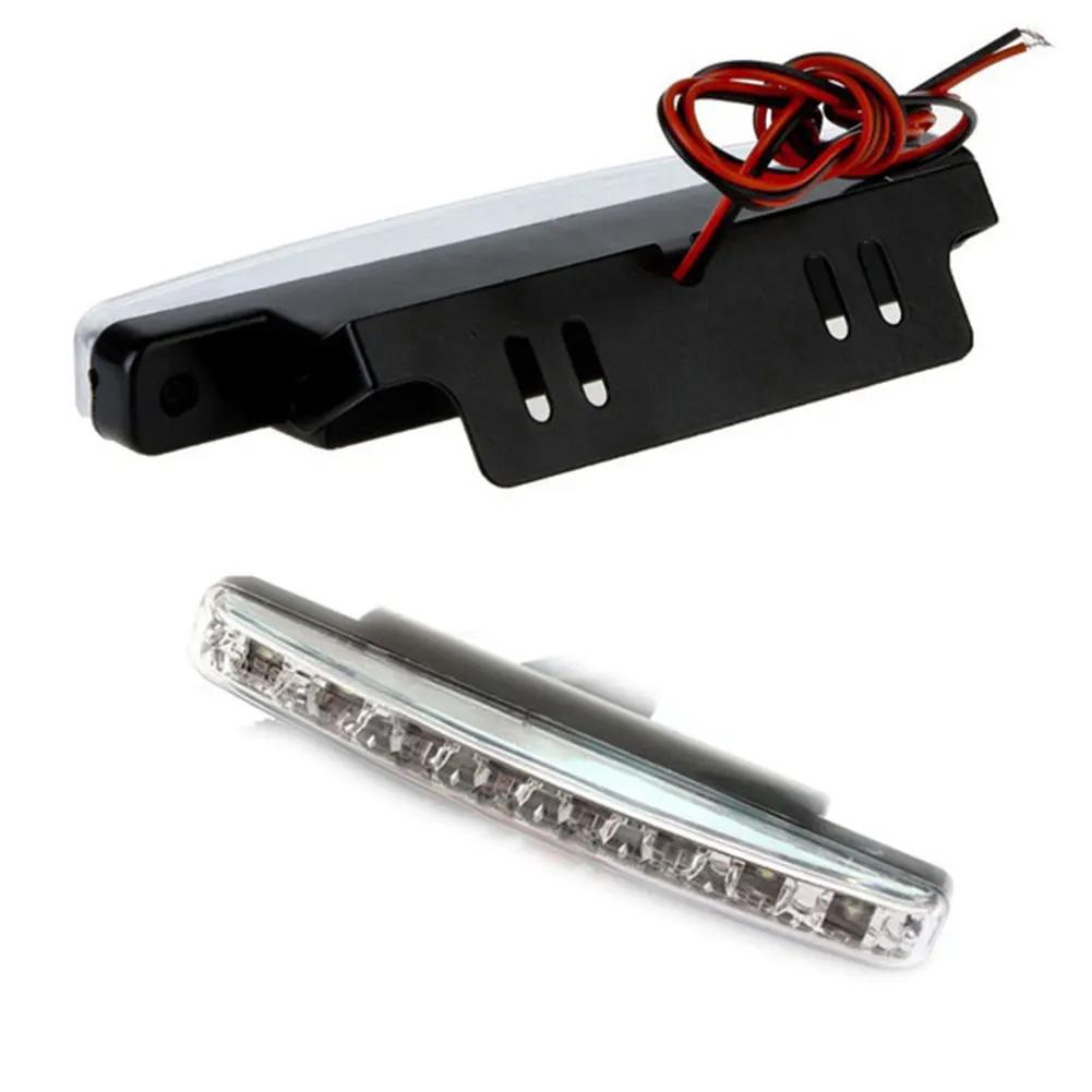 1/2PCS Car LED 12V External White 8Leds Universal Driving Light Daytime Running Light Fog Lamp Durable Auxiliary Lamp Waterproof