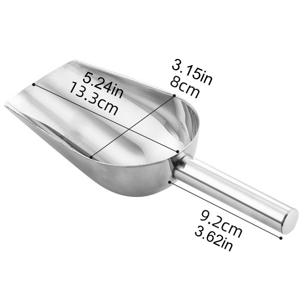 Ice Scoop Freezer Metal Ice Scooper Ice Maker Metal Utility Scooper Bin Stainless Steel Home Sugar Shovel Food Scoop Shovel