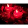 Ljus För Heminredning, Rosdoft, Hjärtform, Röd Färg, Förpackning med 12, 3,5 X 1,5 Cm - Vax