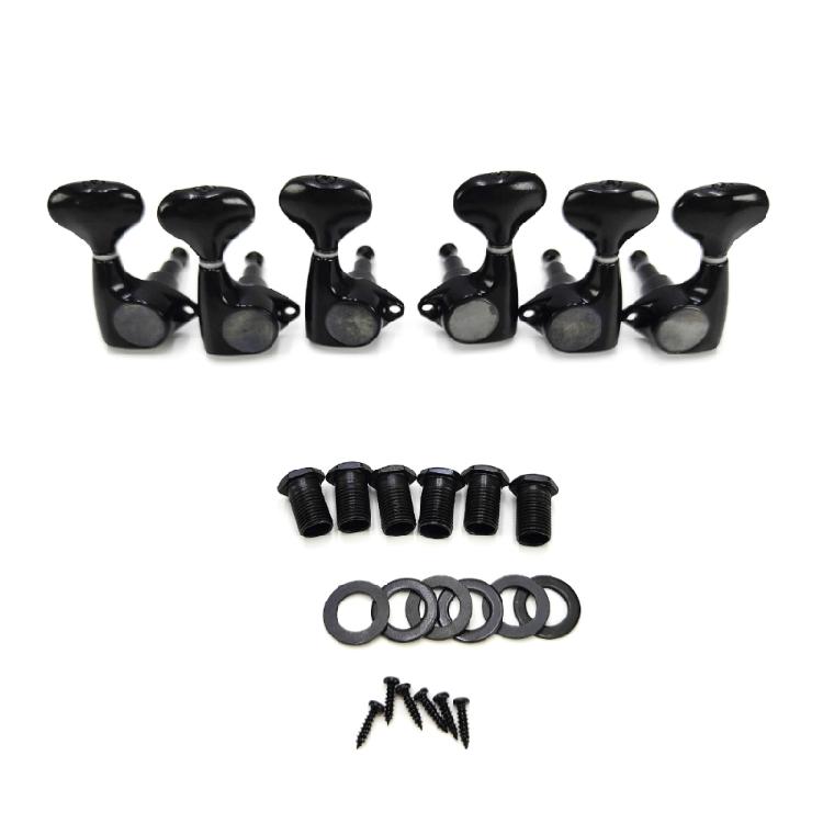 6PCS Guitar Tuning Pegs Guitar Repairing Component Suitable for Acoustic and Electric Guitars with Metal Construction
