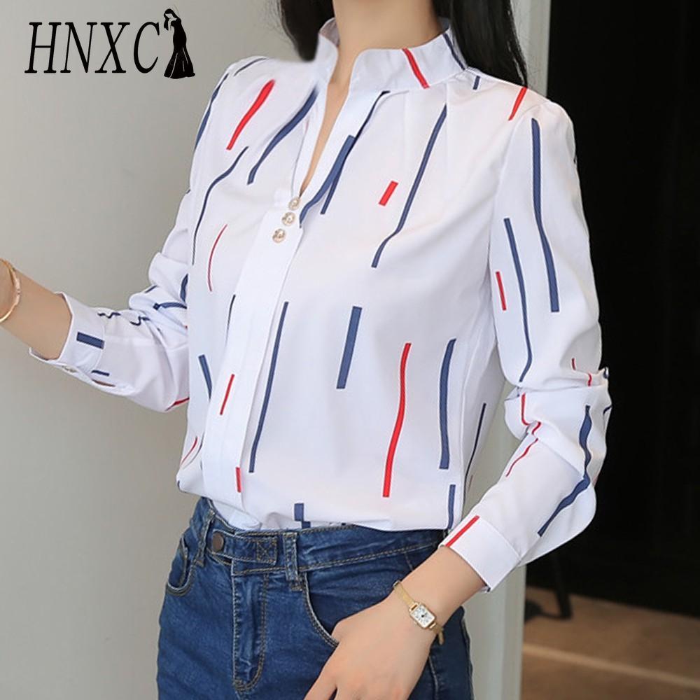 

HNXC Women s Fashion Casual Long Sleeve POLO Neck Blouses & Shirts S
