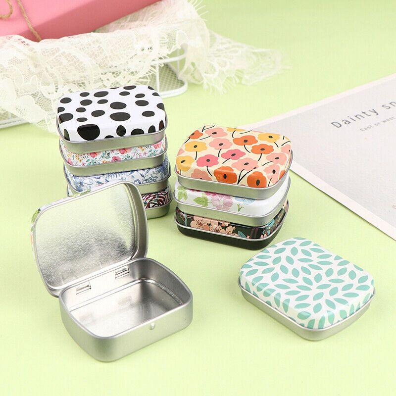 Hinged Tins Portable Storage Rectangle Empty Box Mini Small Metal Mini Skater
