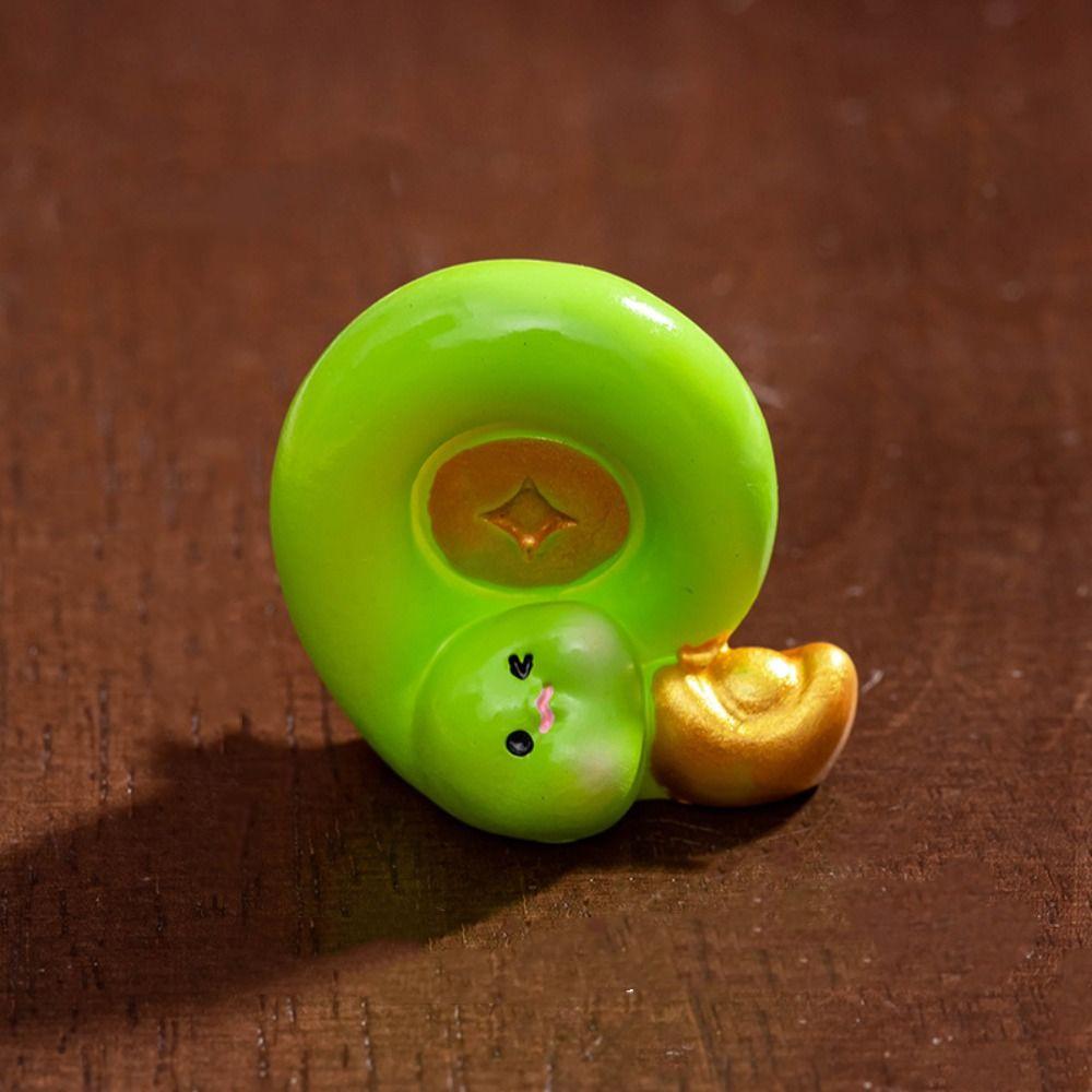 6PCS Spring Festival Snake Miniatures 2025 New Year Mini Snake Figures Micro Snake Mascot  Car