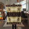 1Pc Western Texas Print Flannel Blanket, High Quality Comfortable for All Seasons, Home Decor, Warmth and Comfort, Perfect for Christmas Gifts