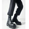 Ins British Paris Square Head Martin Boots Platform European and American Couples High Top Leather Chelsea Cigarette Boots