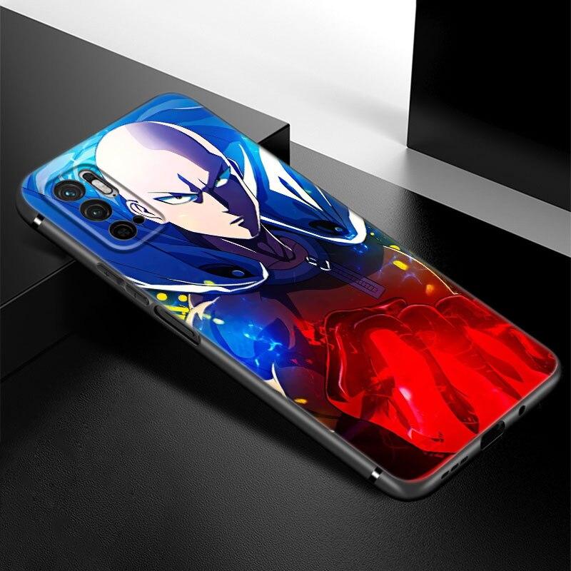 One-Punch Man Anime Phone Case For Xiaomi Redmi Note 7 8 8T 9 9S 10 10S 10T 11 11S 4G 11E 11T Pro 5G Soft TPU Black Cover