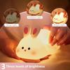 Big Face Rabbit Silicone Lamp New Cute Cartoon Papa Rabbit Silicone Night Light USB Charging Ambient Light LED Timer Desk Lamp