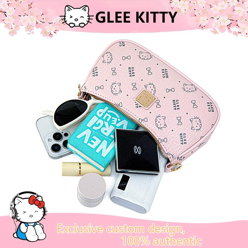 GLEE KITTY 2025 Fashion Dumpling Shoulder Bag - High-End, Simple Print, Commuter Style.
