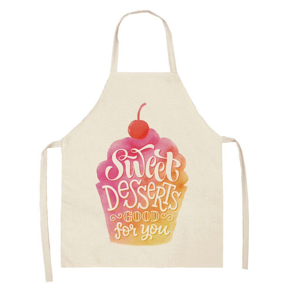Cotton Linen Oil-proof Waterproof Home Cleaning Tool Cooking Kitchen Apron Bibs