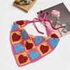 Crochet Anti-uv Bandana Knitted Hair Kerchief Tie Back for Head Wrap Color Matching for Triangle Turban for Girls Photo