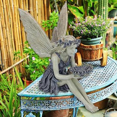 Fairy Statue Ornaments Outdoor Garden, Angel Sculpture Realistic Figurine Decor Lawn Yard Art Porch Patio Housewarming Garden Decorations