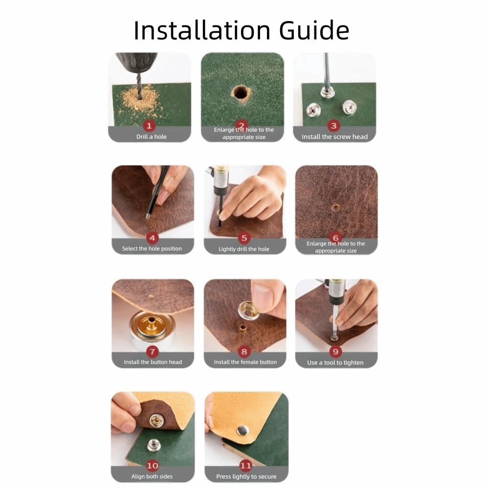 Stainless Steel Snap Button 15mm Size 3/8" Canvas Snap Setting Tool Included Marine Grade Snap Button Fastener Tent Making