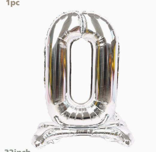 32 Inch Standing Number Balloon Foil Balloon Inflatable Party Decoration Balloon for Birthday Anniversary Event Celebration one size