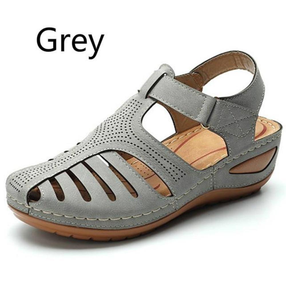 Woman Sandals Summer Vintage Wedge Sandals Casual Cutout Loophole Women Shoes Female Ladies Platform Retro Sandalias Plus Size