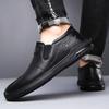 Leather Shoes Men's 2025 New Spring Business Casual Leather Shoes Middle-aged Dad Soft Leather Soft-soled Doudou Shoes