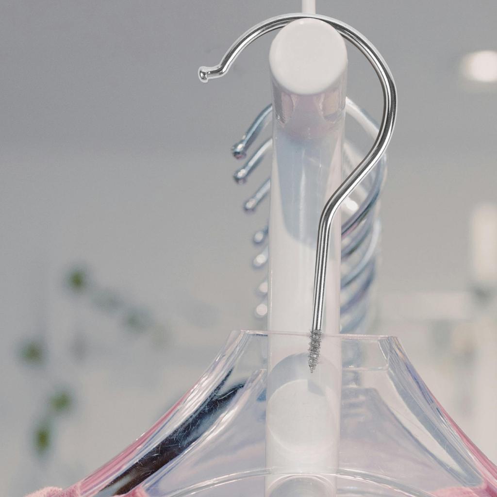 10 Pcs Plastic Pants Clip Hooks Hanger Accessories Heavy Duty Screw In Hooks Home Storage Closet Hangers Wardrobe Hangers