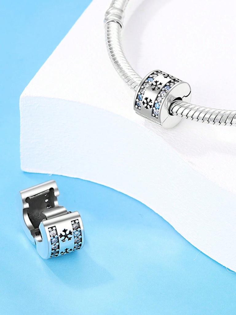 Charms Plata Gemstoneflower Clips And Spacersbeads Copper Plated Fit Copperoriginal Bracelet For Jewelry Making Diy Charm