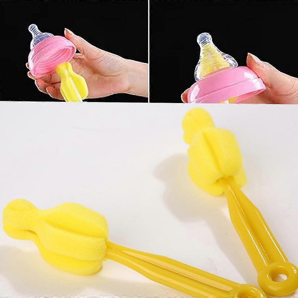 6 Pcs Long Handle Bottle Nipple Cleaner Sponge Brush, Bottle Brush - DD