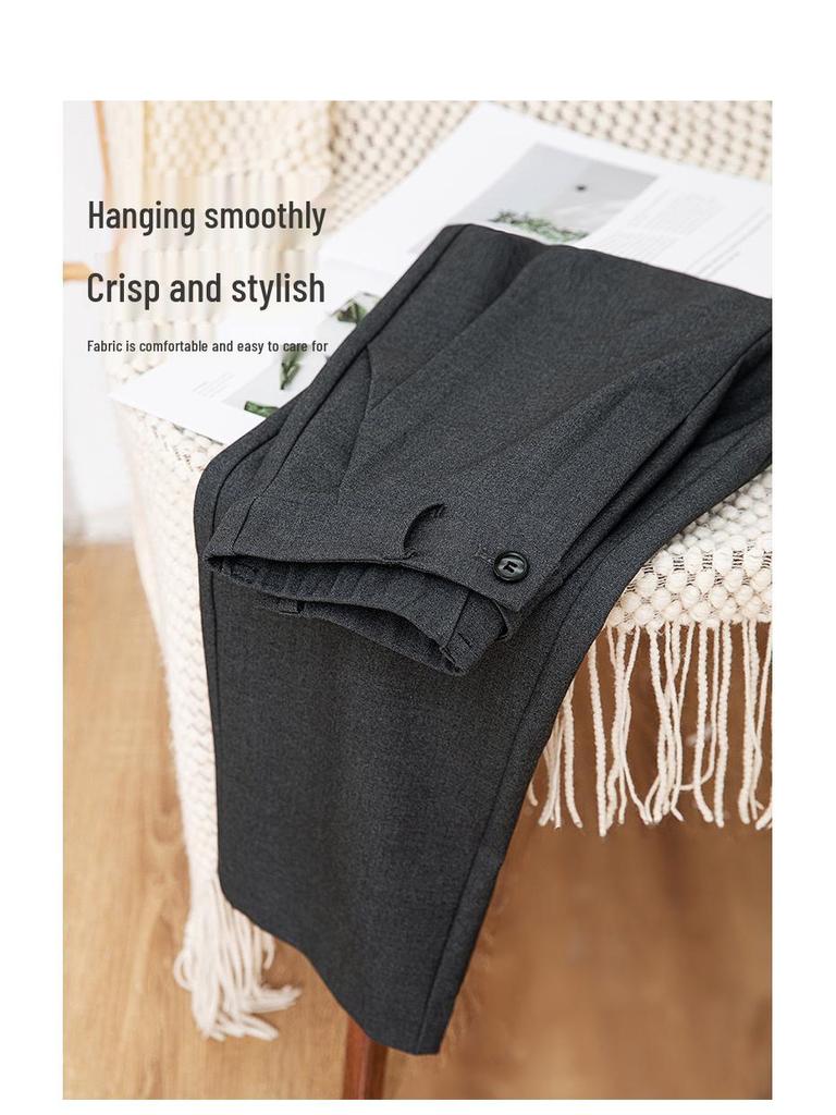 Lyocell Wool Women's High-Waist Slimming Black Harem Pants - Autumn 2025 Collection